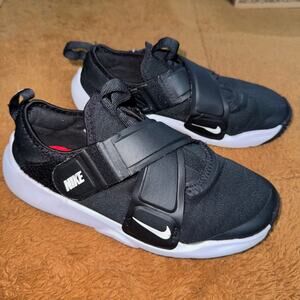 Nike Flex Advance (PS) Kids Sneakers Black/White-Red Size 2Y Minor Strap Repair